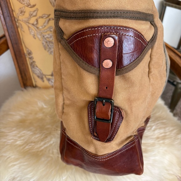 90’s Polo Ralph Lauren Vintage 90's Canvas leather Tote Bag - Picture 5 of 11